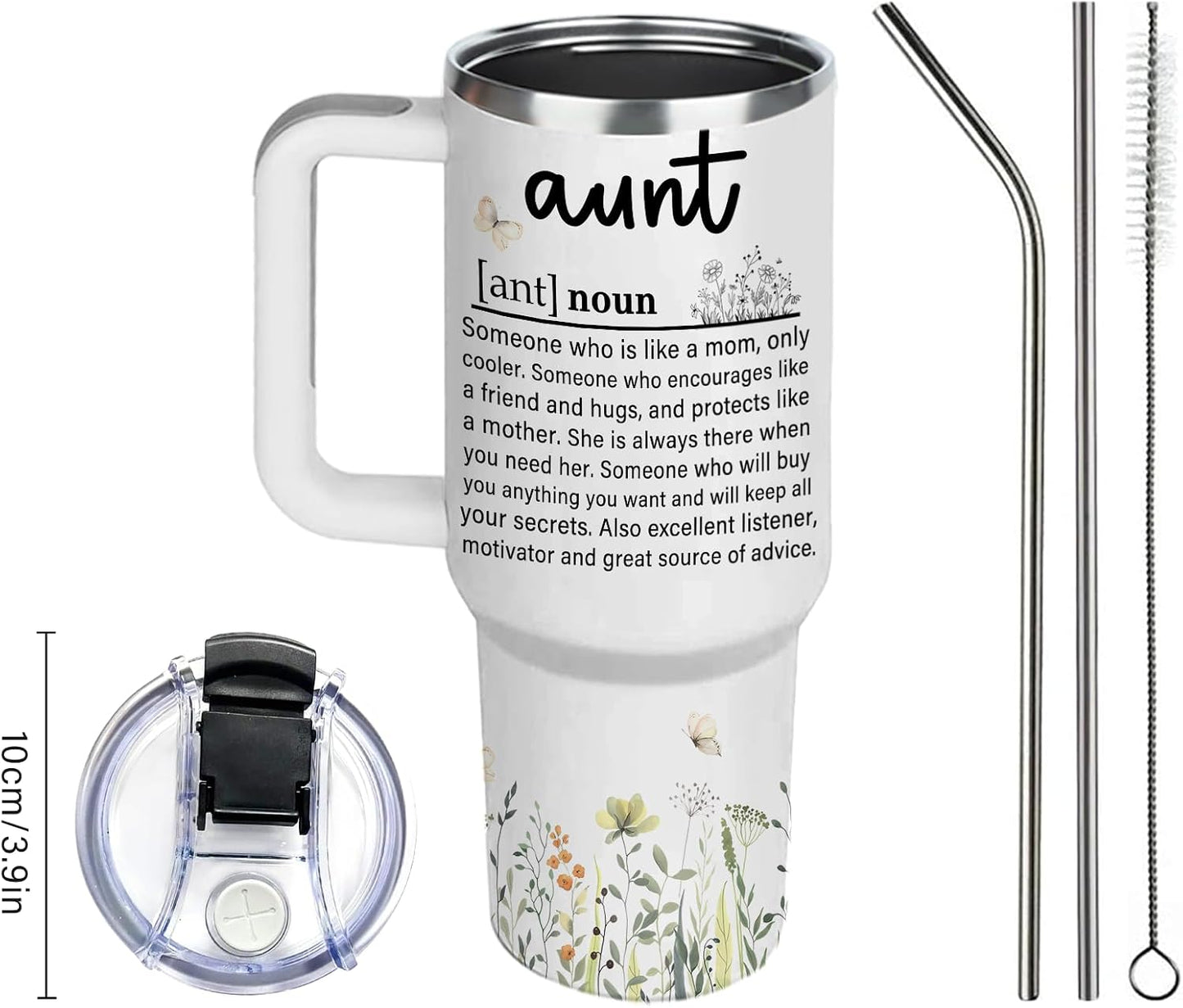 40oz Chaos Coordinator Tumbler with Handle, Funny Gifts for Women Coworker - Insulated Boss Travel Mug, Coffee Tumbler for Office Manager/Administrative Assistant/Secretary Appreciation Christmas Gift
