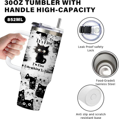 40oz Chaos Coordinator Tumbler with Handle, Funny Gifts for Women Coworker - Insulated Boss Travel Mug, Coffee Tumbler for Office Manager/Administrative Assistant/Secretary Appreciation Christmas Gift