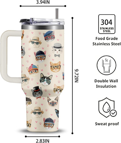 40oz Chaos Coordinator Tumbler with Handle, Funny Gifts for Women Coworker - Insulated Boss Travel Mug, Coffee Tumbler for Office Manager/Administrative Assistant/Secretary Appreciation Christmas Gift