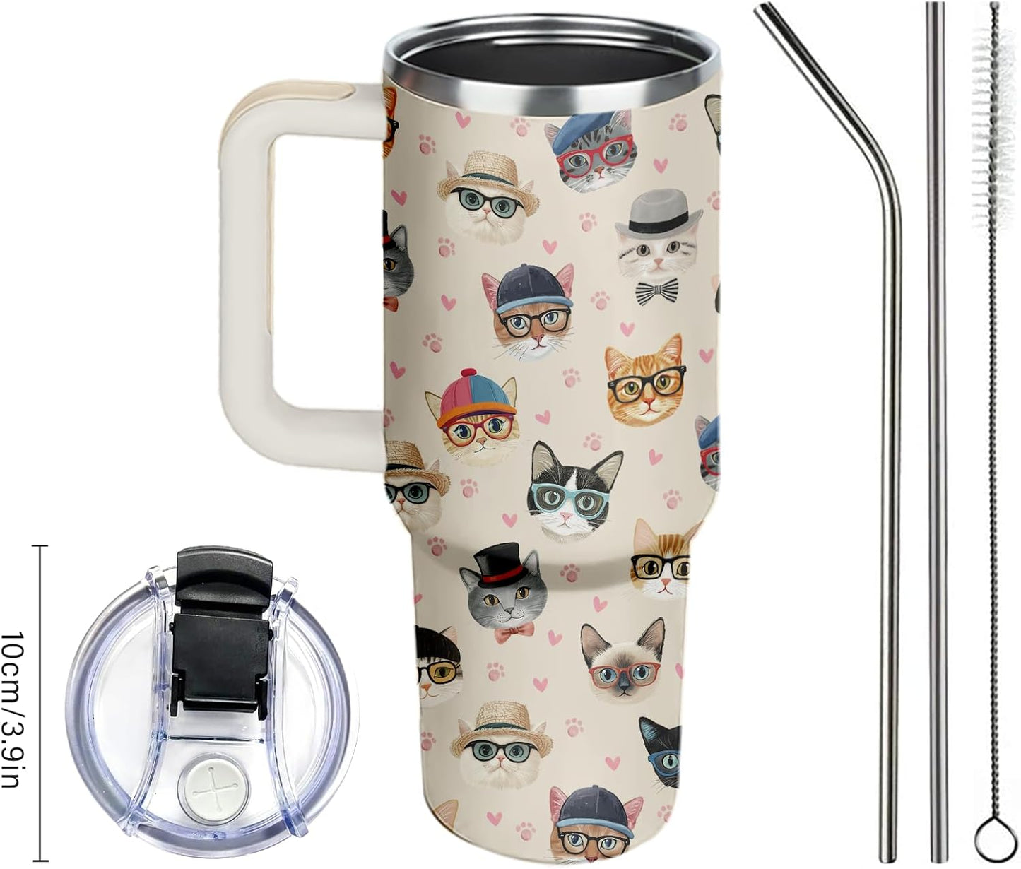 40oz Chaos Coordinator Tumbler with Handle, Funny Gifts for Women Coworker - Insulated Boss Travel Mug, Coffee Tumbler for Office Manager/Administrative Assistant/Secretary Appreciation Christmas Gift