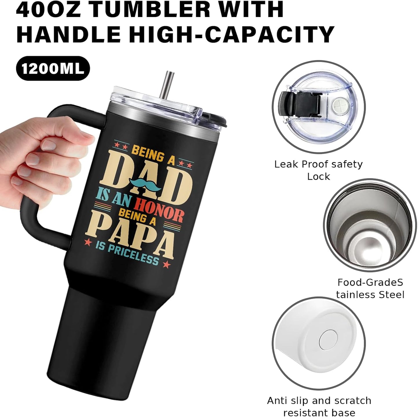 40oz Chaos Coordinator Tumbler with Handle, Funny Gifts for Women Coworker - Insulated Boss Travel Mug, Coffee Tumbler for Office Manager/Administrative Assistant/Secretary Appreciation Christmas Gift