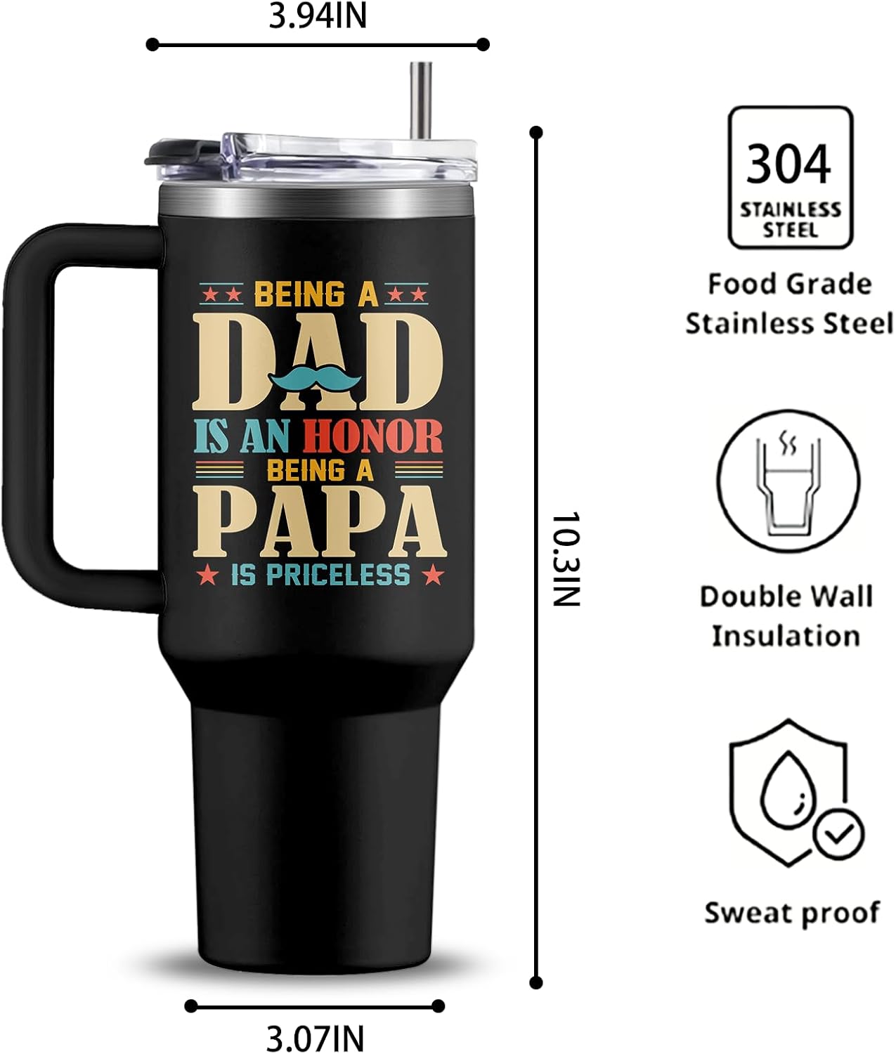 40oz Chaos Coordinator Tumbler with Handle, Funny Gifts for Women Coworker - Insulated Boss Travel Mug, Coffee Tumbler for Office Manager/Administrative Assistant/Secretary Appreciation Christmas Gift