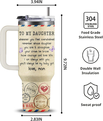 40oz Chaos Coordinator Tumbler with Handle, Funny Gifts for Women Coworker - Insulated Boss Travel Mug, Coffee Tumbler for Office Manager/Administrative Assistant/Secretary Appreciation Christmas Gift