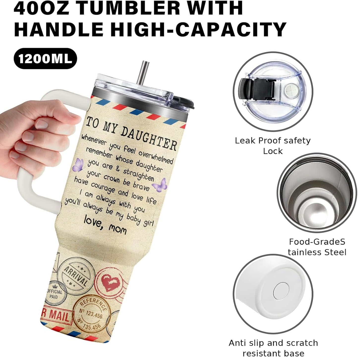 40oz Chaos Coordinator Tumbler with Handle, Funny Gifts for Women Coworker - Insulated Boss Travel Mug, Coffee Tumbler for Office Manager/Administrative Assistant/Secretary Appreciation Christmas Gift
