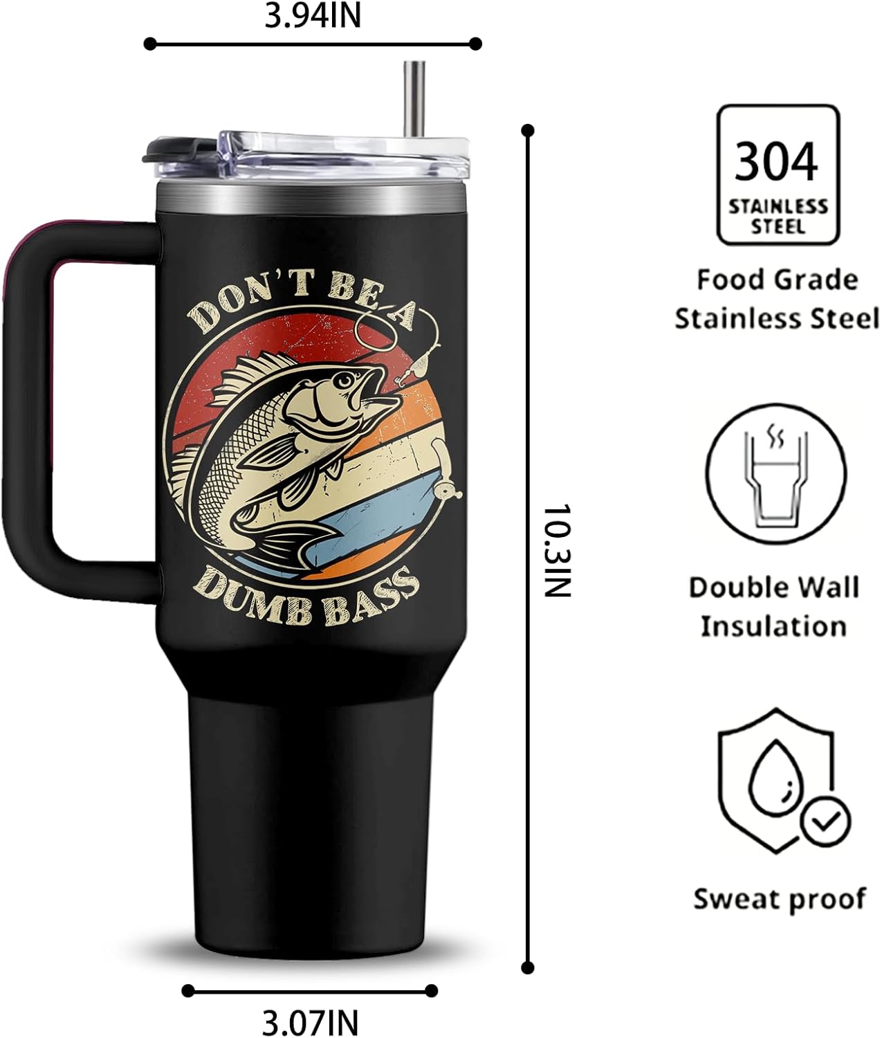 40oz Chaos Coordinator Tumbler with Handle, Funny Gifts for Women Coworker - Insulated Boss Travel Mug, Coffee Tumbler for Office Manager/Administrative Assistant/Secretary Appreciation Christmas Gift