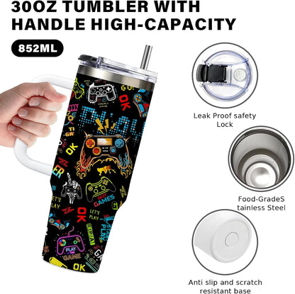 40oz Chaos Coordinator Tumbler with Handle, Funny Gifts for Women Coworker - Insulated Boss Travel Mug, Coffee Tumbler for Office Manager/Administrative Assistant/Secretary Appreciation Christmas Gift