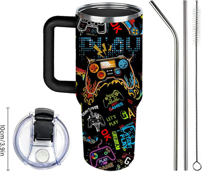40oz Chaos Coordinator Tumbler with Handle, Funny Gifts for Women Coworker - Insulated Boss Travel Mug, Coffee Tumbler for Office Manager/Administrative Assistant/Secretary Appreciation Christmas Gift