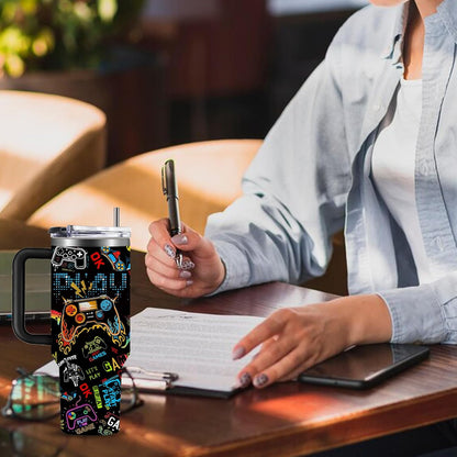40oz Chaos Coordinator Tumbler with Handle, Funny Gifts for Women Coworker - Insulated Boss Travel Mug, Coffee Tumbler for Office Manager/Administrative Assistant/Secretary Appreciation Christmas Gift