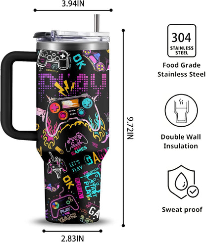 40oz Chaos Coordinator Tumbler with Handle, Funny Gifts for Women Coworker - Insulated Boss Travel Mug, Coffee Tumbler for Office Manager/Administrative Assistant/Secretary Appreciation Christmas Gift