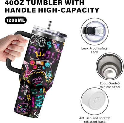40oz Chaos Coordinator Tumbler with Handle, Funny Gifts for Women Coworker - Insulated Boss Travel Mug, Coffee Tumbler for Office Manager/Administrative Assistant/Secretary Appreciation Christmas Gift