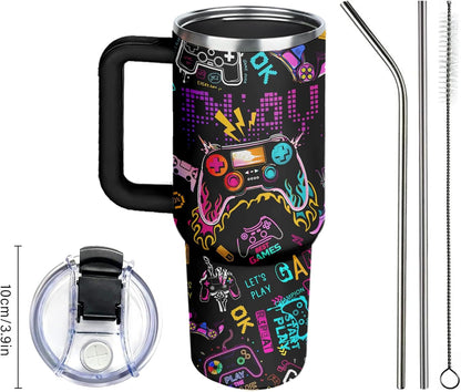 40oz Chaos Coordinator Tumbler with Handle, Funny Gifts for Women Coworker - Insulated Boss Travel Mug, Coffee Tumbler for Office Manager/Administrative Assistant/Secretary Appreciation Christmas Gift