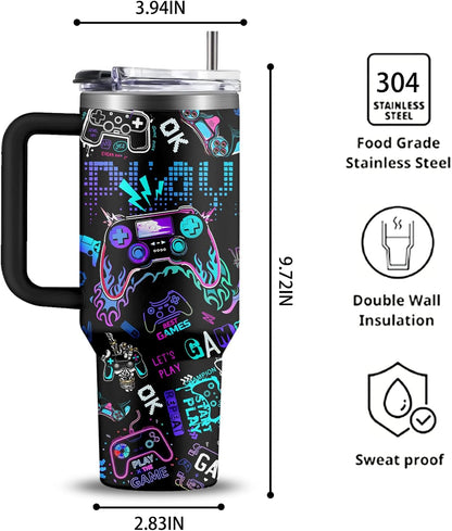 40oz Chaos Coordinator Tumbler with Handle, Funny Gifts for Women Coworker - Insulated Boss Travel Mug, Coffee Tumbler for Office Manager/Administrative Assistant/Secretary Appreciation Christmas Gift