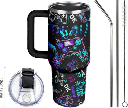 40oz Chaos Coordinator Tumbler with Handle, Funny Gifts for Women Coworker - Insulated Boss Travel Mug, Coffee Tumbler for Office Manager/Administrative Assistant/Secretary Appreciation Christmas Gift