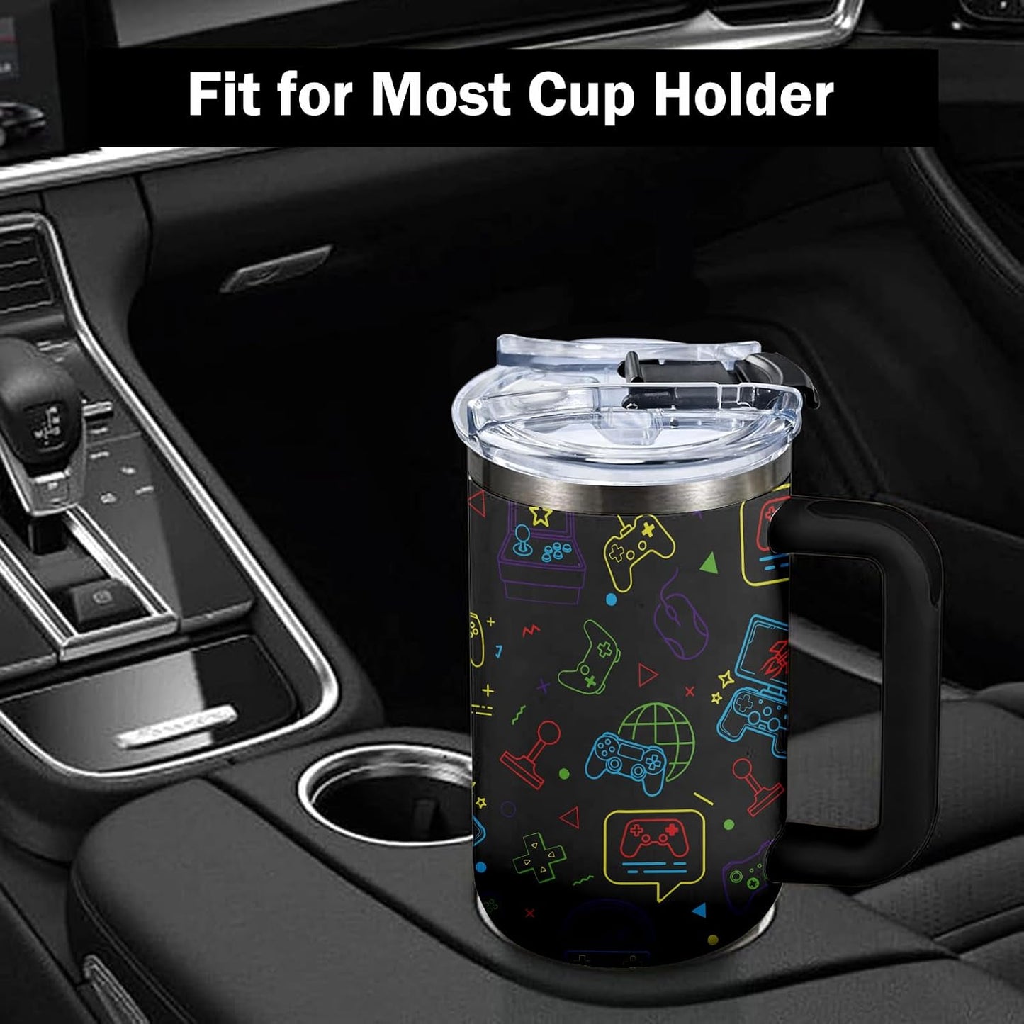 40oz Chaos Coordinator Tumbler with Handle, Funny Gifts for Women Coworker - Insulated Boss Travel Mug, Coffee Tumbler for Office Manager/Administrative Assistant/Secretary Appreciation Christmas Gift