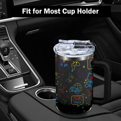 40oz Chaos Coordinator Tumbler with Handle, Funny Gifts for Women Coworker - Insulated Boss Travel Mug, Coffee Tumbler for Office Manager/Administrative Assistant/Secretary Appreciation Christmas Gift