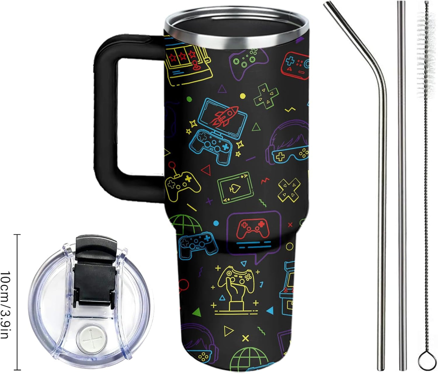 40oz Chaos Coordinator Tumbler with Handle, Funny Gifts for Women Coworker - Insulated Boss Travel Mug, Coffee Tumbler for Office Manager/Administrative Assistant/Secretary Appreciation Christmas Gift