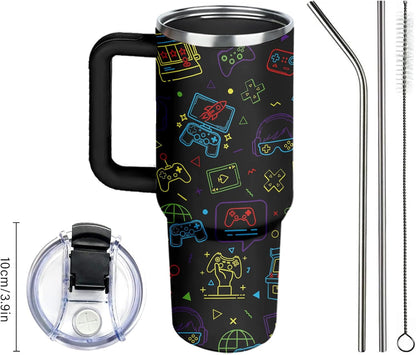 40oz Chaos Coordinator Tumbler with Handle, Funny Gifts for Women Coworker - Insulated Boss Travel Mug, Coffee Tumbler for Office Manager/Administrative Assistant/Secretary Appreciation Christmas Gift