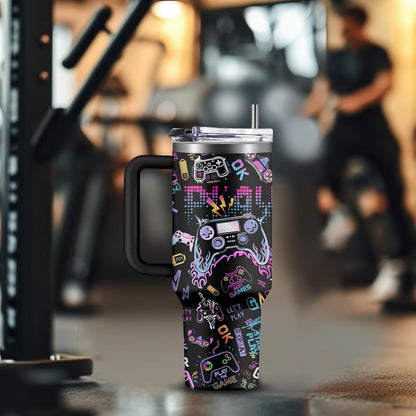 40oz Chaos Coordinator Tumbler with Handle, Funny Gifts for Women Coworker - Insulated Boss Travel Mug, Coffee Tumbler for Office Manager/Administrative Assistant/Secretary Appreciation Christmas Gift