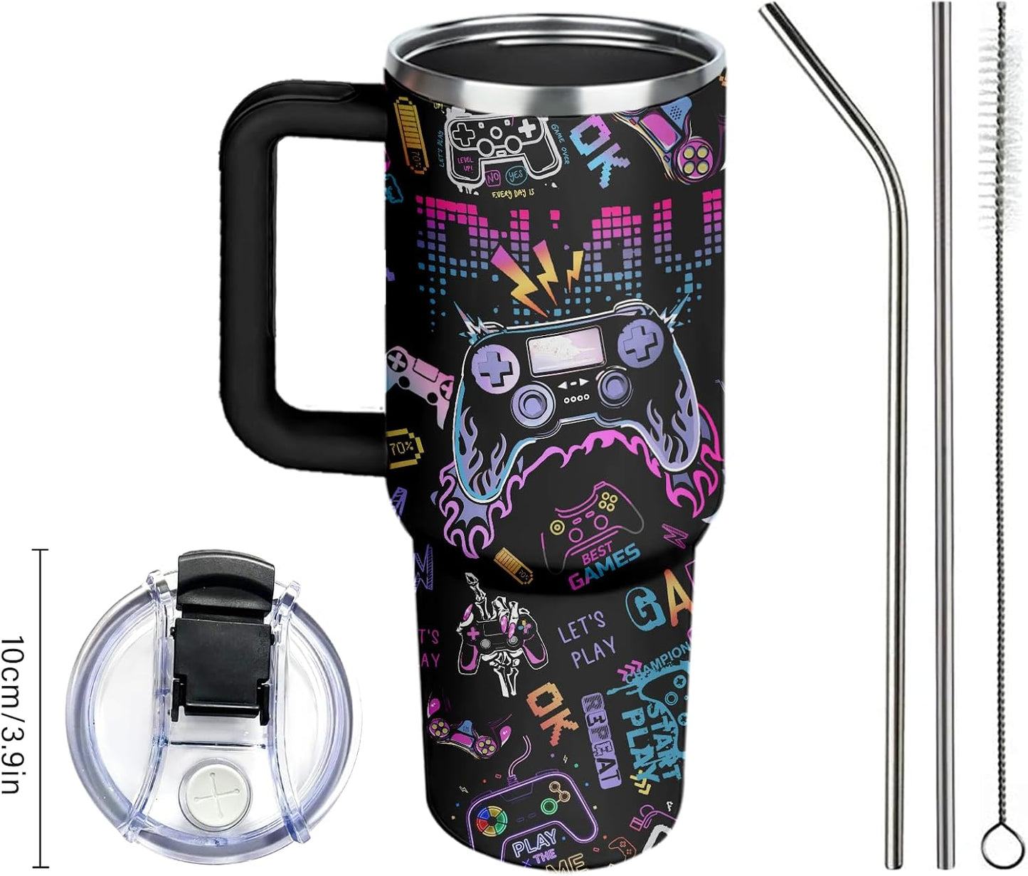 40oz Chaos Coordinator Tumbler with Handle, Funny Gifts for Women Coworker - Insulated Boss Travel Mug, Coffee Tumbler for Office Manager/Administrative Assistant/Secretary Appreciation Christmas Gift