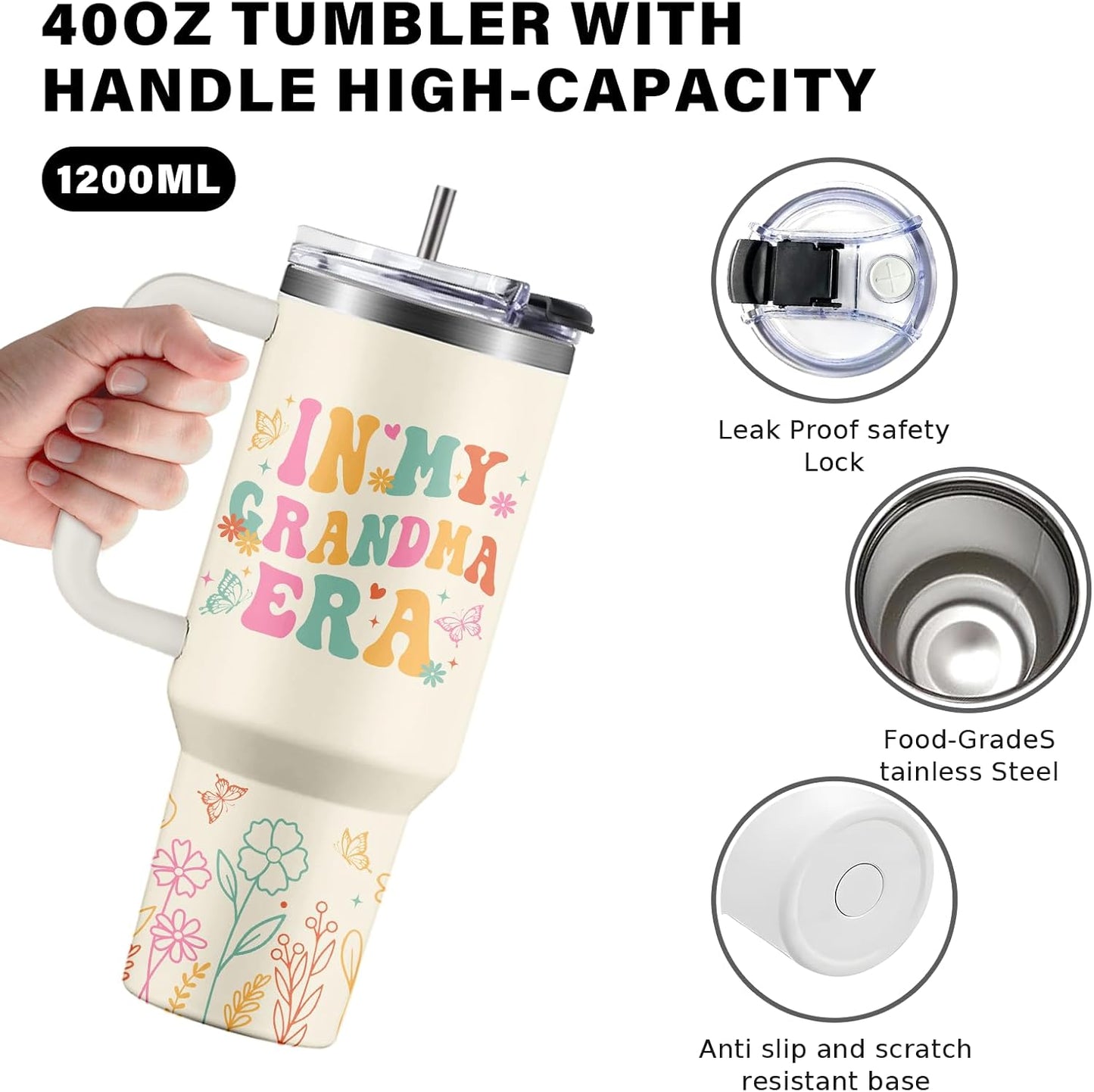 40oz Chaos Coordinator Tumbler with Handle, Funny Gifts for Women Coworker - Insulated Boss Travel Mug, Coffee Tumbler for Office Manager/Administrative Assistant/Secretary Appreciation Christmas Gift