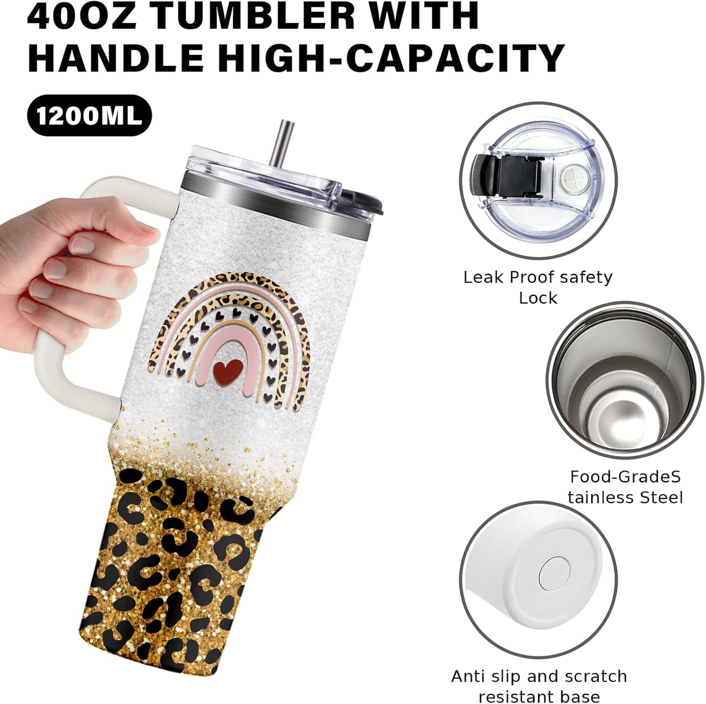 40oz Chaos Coordinator Tumbler with Handle, Funny Gifts for Women Coworker - Insulated Boss Travel Mug, Coffee Tumbler for Office Manager/Administrative Assistant/Secretary Appreciation Christmas Gift