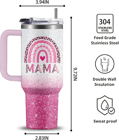 40oz Chaos Coordinator Tumbler with Handle, Funny Gifts for Women Coworker - Insulated Boss Travel Mug, Coffee Tumbler for Office Manager/Administrative Assistant/Secretary Appreciation Christmas Gift