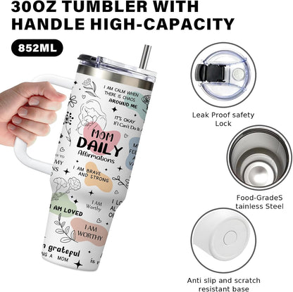 40oz Chaos Coordinator Tumbler with Handle, Funny Gifts for Women Coworker - Insulated Boss Travel Mug, Coffee Tumbler for Office Manager/Administrative Assistant/Secretary Appreciation Christmas Gift