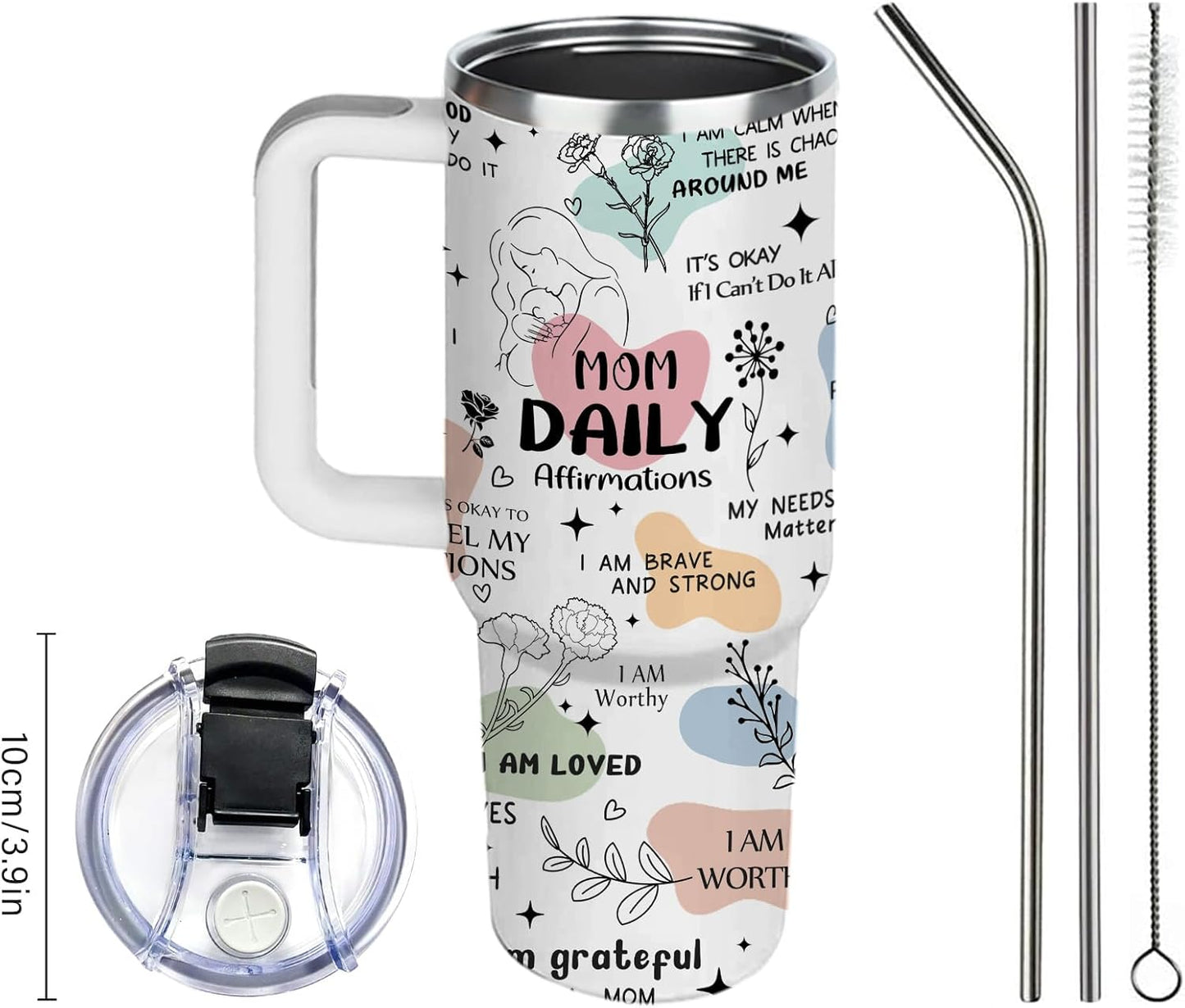 40oz Chaos Coordinator Tumbler with Handle, Funny Gifts for Women Coworker - Insulated Boss Travel Mug, Coffee Tumbler for Office Manager/Administrative Assistant/Secretary Appreciation Christmas Gift