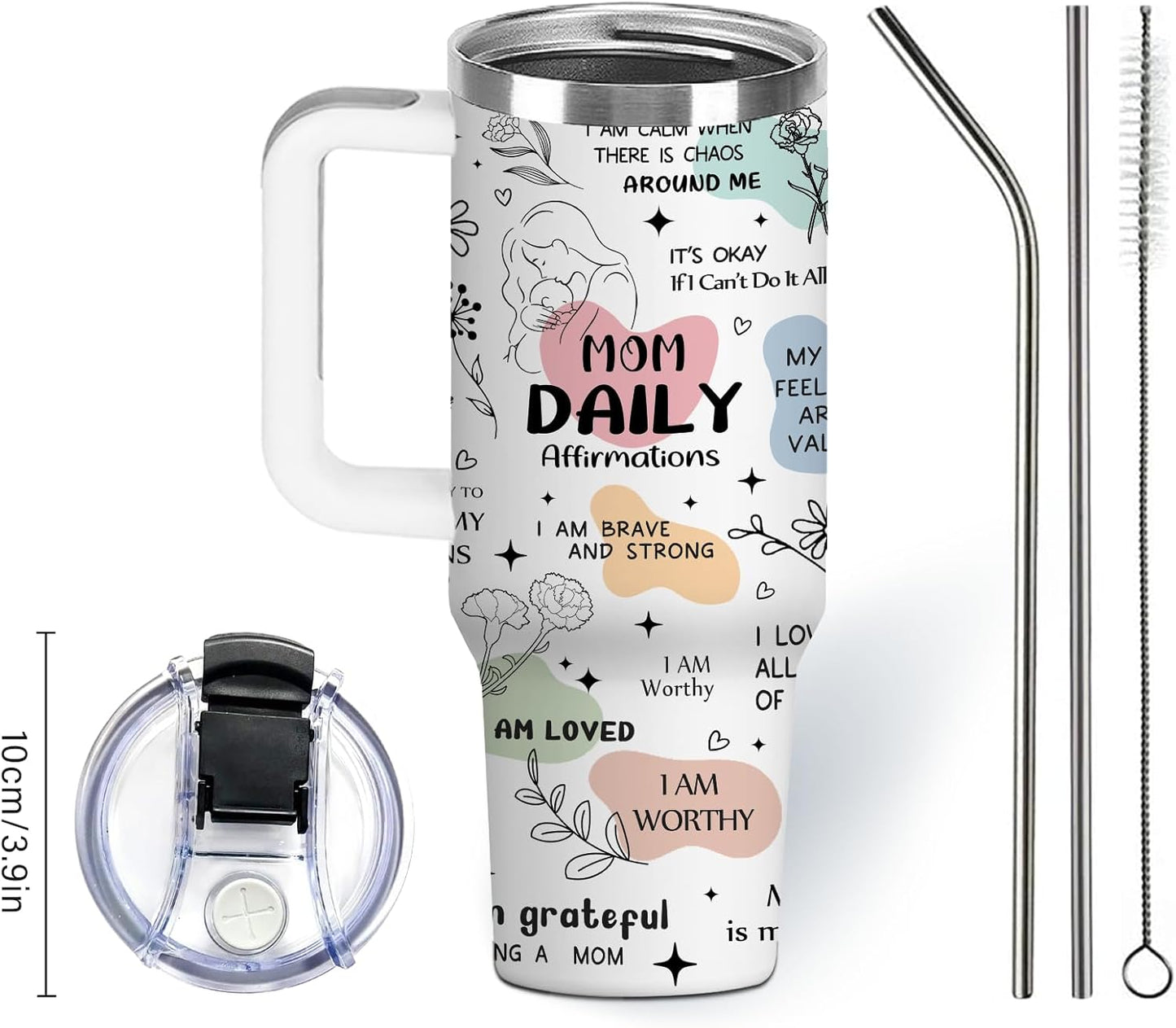 40oz Chaos Coordinator Tumbler with Handle, Funny Gifts for Women Coworker - Insulated Boss Travel Mug, Coffee Tumbler for Office Manager/Administrative Assistant/Secretary Appreciation Christmas Gift