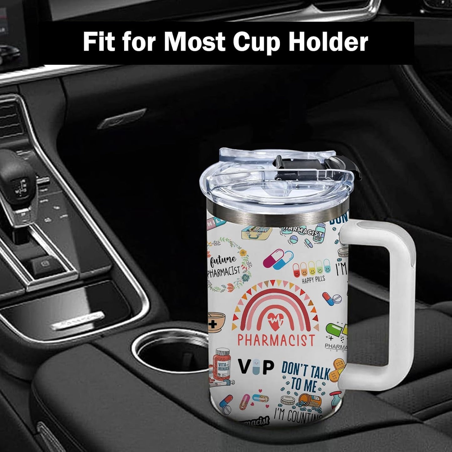 40oz Chaos Coordinator Tumbler with Handle, Funny Gifts for Women Coworker - Insulated Boss Travel Mug, Coffee Tumbler for Office Manager/Administrative Assistant/Secretary Appreciation Christmas Gift