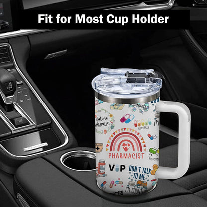 40oz Chaos Coordinator Tumbler with Handle, Funny Gifts for Women Coworker - Insulated Boss Travel Mug, Coffee Tumbler for Office Manager/Administrative Assistant/Secretary Appreciation Christmas Gift