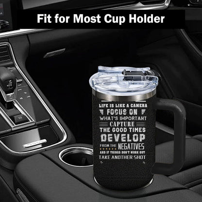 40oz Chaos Coordinator Tumbler with Handle, Funny Gifts for Women Coworker - Insulated Boss Travel Mug, Coffee Tumbler for Office Manager/Administrative Assistant/Secretary Appreciation Christmas Gift