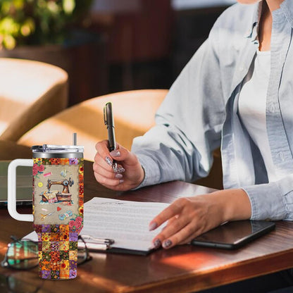 40oz Chaos Coordinator Tumbler with Handle, Funny Gifts for Women Coworker - Insulated Boss Travel Mug, Coffee Tumbler for Office Manager/Administrative Assistant/Secretary Appreciation Christmas Gift