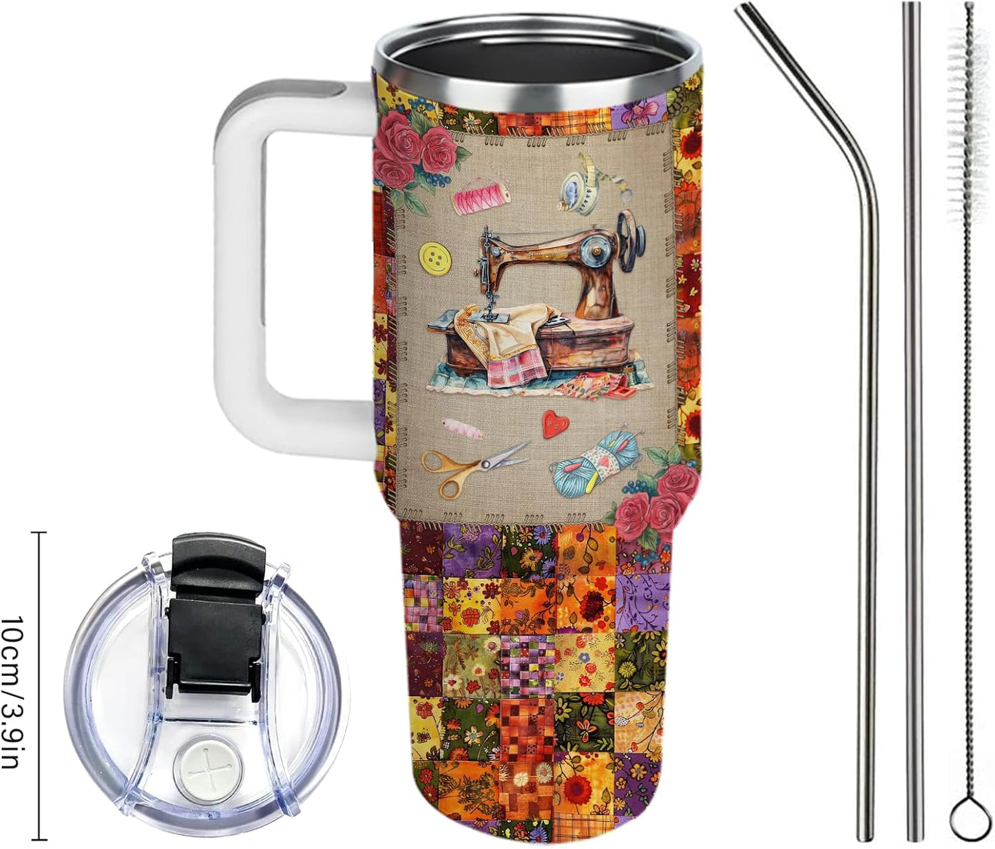 40oz Chaos Coordinator Tumbler with Handle, Funny Gifts for Women Coworker - Insulated Boss Travel Mug, Coffee Tumbler for Office Manager/Administrative Assistant/Secretary Appreciation Christmas Gift