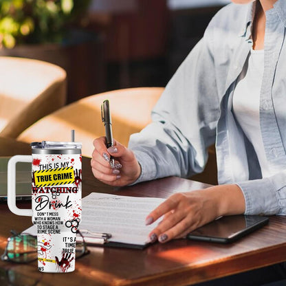 40oz Chaos Coordinator Tumbler with Handle, Funny Gifts for Women Coworker - Insulated Boss Travel Mug, Coffee Tumbler for Office Manager/Administrative Assistant/Secretary Appreciation Christmas Gift