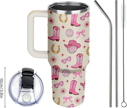 40oz Chaos Coordinator Tumbler with Handle, Funny Gifts for Women Coworker - Insulated Boss Travel Mug, Coffee Tumbler for Office Manager/Administrative Assistant/Secretary Appreciation Christmas Gift