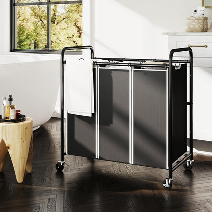 Laundry Sorter Hamper 3 Section, Divided Laundry Basket Organizer