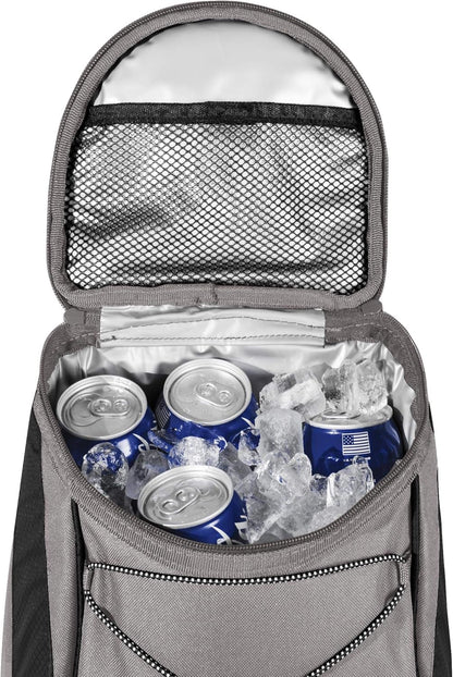 ONIVA - a Picnic Time brand PTX Backpack Cooler, Soft Cooler Backpack, Insulated Lunch Bag, (Navy Blue with Gray Accents)