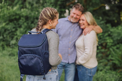 ONIVA - a Picnic Time brand PTX Backpack Cooler, Soft Cooler Backpack, Insulated Lunch Bag, (Navy Blue with Gray Accents)