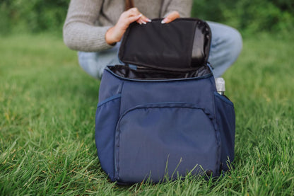 ONIVA - a Picnic Time brand PTX Backpack Cooler, Soft Cooler Backpack, Insulated Lunch Bag, (Navy Blue with Gray Accents)