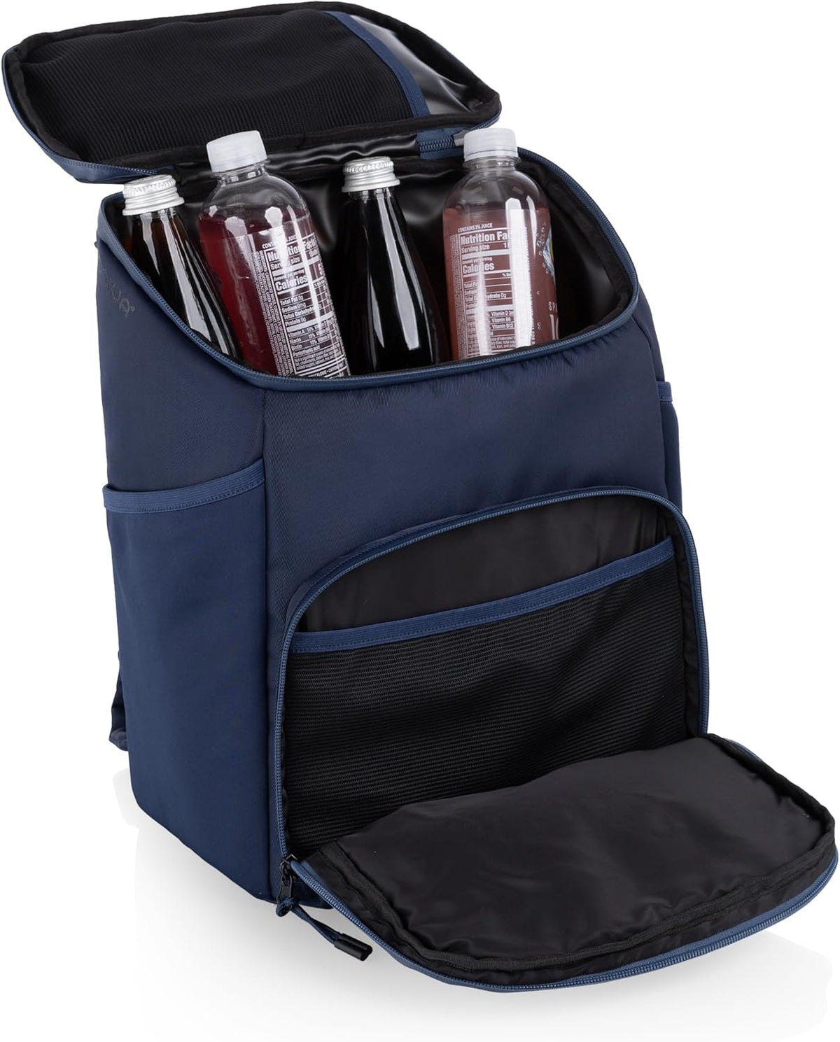 ONIVA - a Picnic Time brand PTX Backpack Cooler, Soft Cooler Backpack, Insulated Lunch Bag, (Navy Blue with Gray Accents)