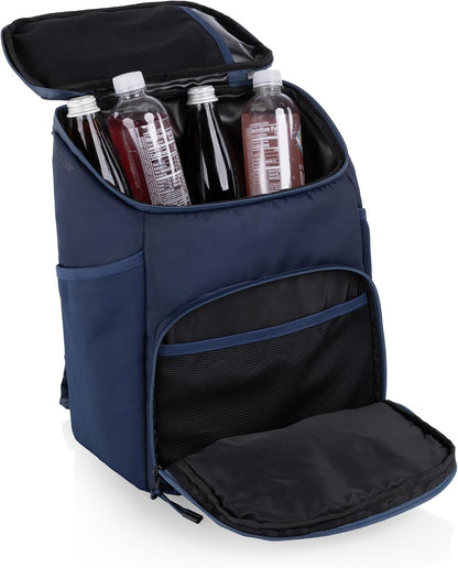 ONIVA - a Picnic Time brand PTX Backpack Cooler, Soft Cooler Backpack, Insulated Lunch Bag, (Navy Blue with Gray Accents)
