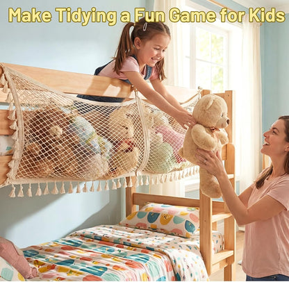 Stuffed Animal Hammock, Bedside Stuffed Animal Storage Net