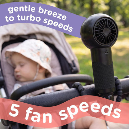 Nuby Turbo Flexible Tripod 5-Speed Stroller Fan