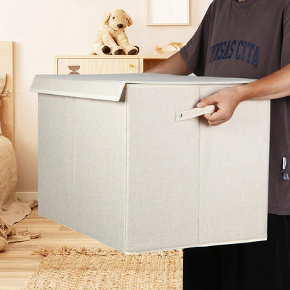 122L Large Toy Box Chest Storage with Lid, Collapsible Kid Toy Storage