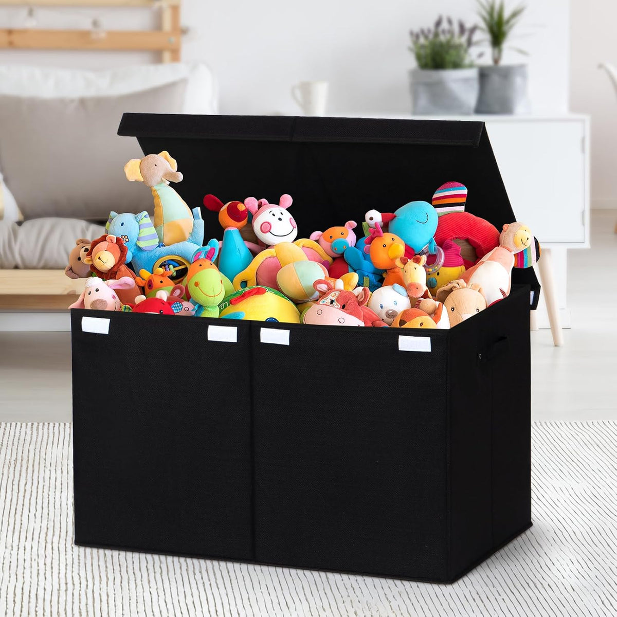 122L Large Toy Box Chest Storage with Lid, Collapsible Kid Toy Storage