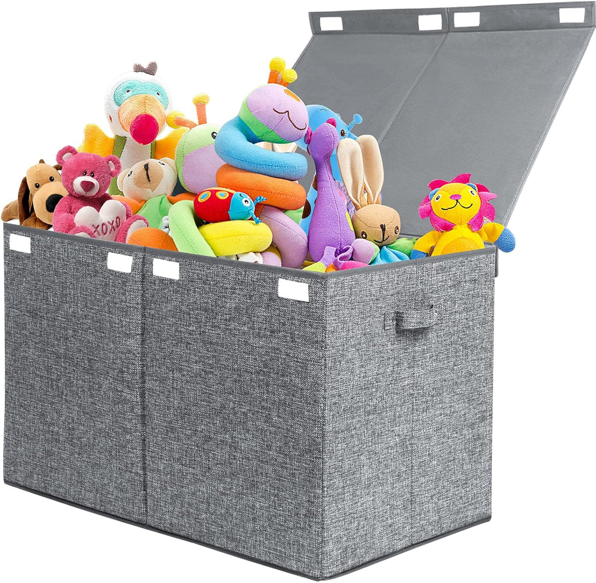 122L Large Toy Box Chest Storage with Lid, Collapsible Kid Toy Storage