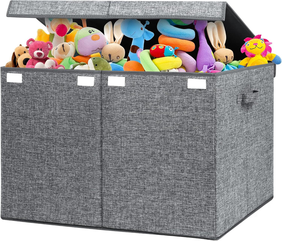 122L Large Toy Box Chest Storage with Lid, Collapsible Kid Toy Storage