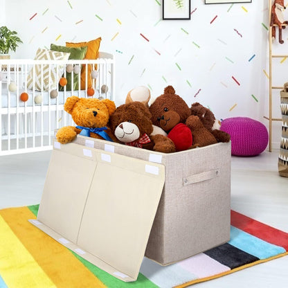 122L Large Toy Box Chest Storage with Lid, Collapsible Kid Toy Storage