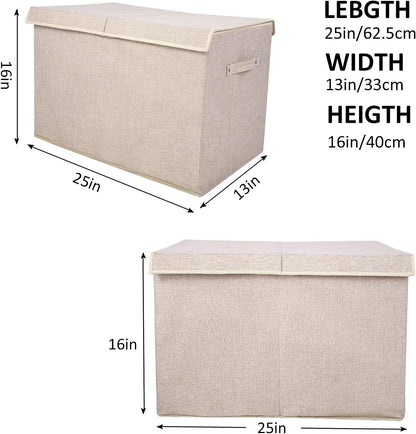 122L Large Toy Box Chest Storage with Lid, Collapsible Kid Toy Storage